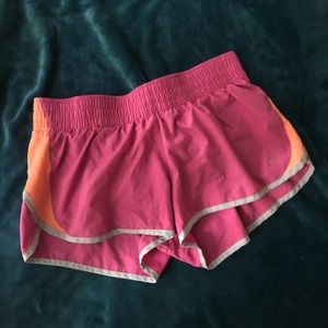 Nike Dri Fit Athletic Pink Orange Running Shorts L